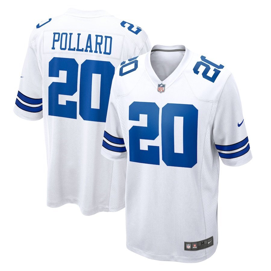 Cowboys 2022/23 Pollard #20 White NFL Game Jersey