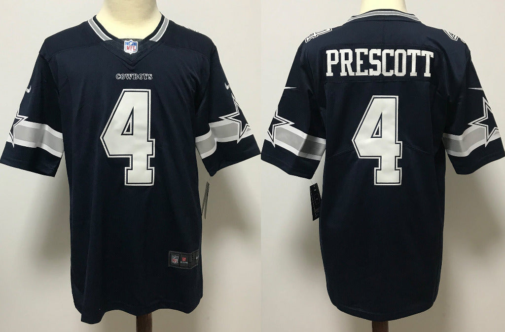 Cowboys 2022/23 Prescott #4 Navy NFL Game Jersey