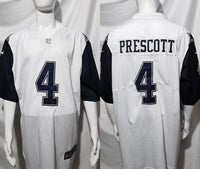 Cowboys 2022/23 Prescott #4 White/Navy NFL Game Jersey