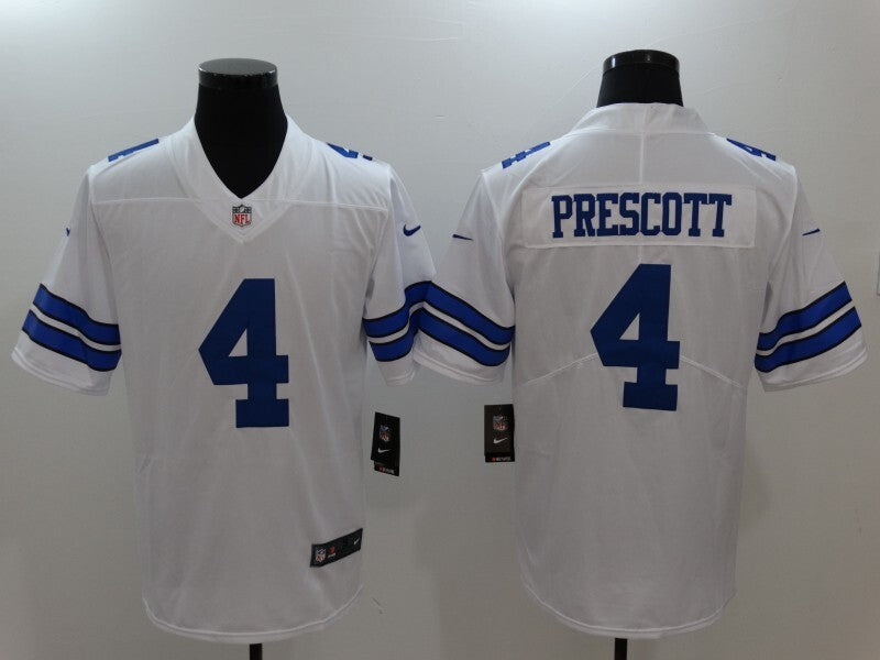 Cowboys 2022/23 Prescott #4 White NFL Game Jersey