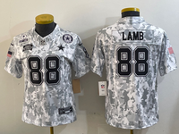Cowboys 24/25 Lamb #88 Arctic Camo Women NFL Jersey