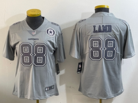 Cowboys 24/25 Lamb #88 Gray Women NFL Jersey