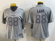 Cowboys 24/25 Lamb #88 Gray Women NFL Jersey