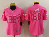 Cowboys 24/25 Lamb #88 Pink/White Women NFL Jersey