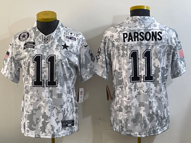 Cowboys 24/25 Parsons #11 Arctic Camo Women NFL Jersey