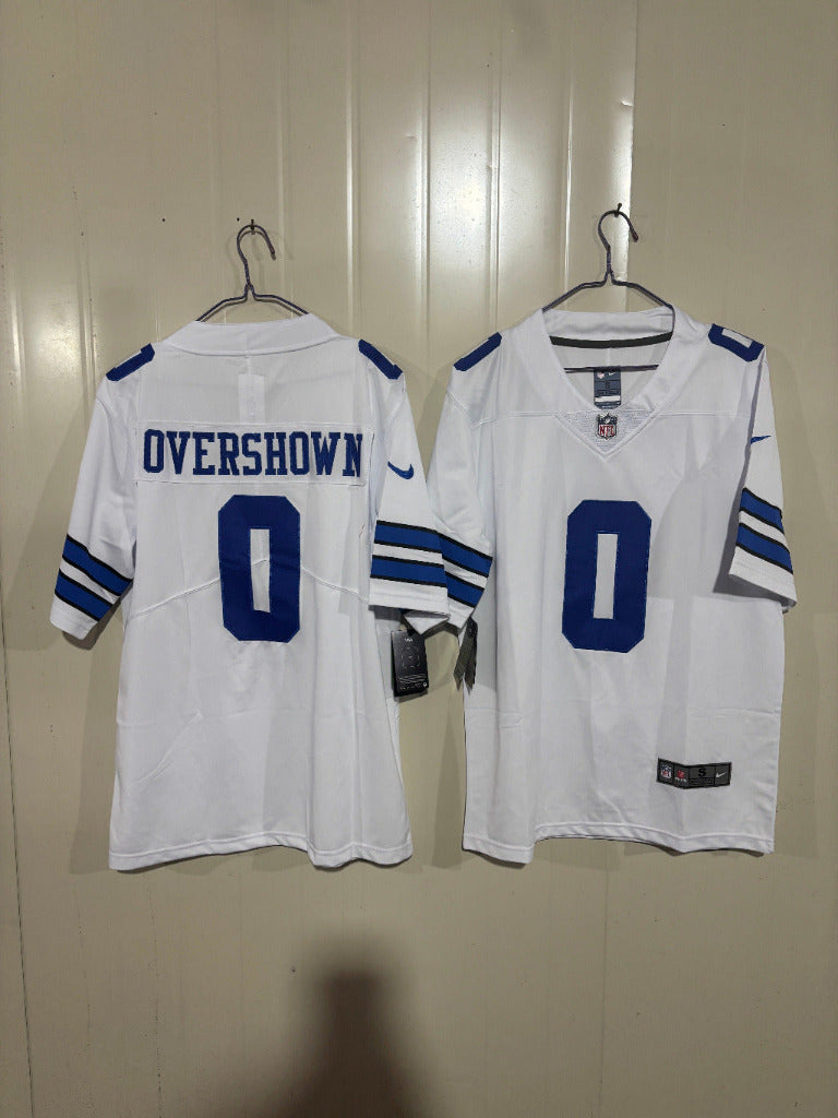 Cowboys 25/26 Overshown #0 White NFL Game Jersey
