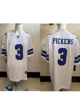 Cowboys 25/26 Pickens #3 White NFL Game Jersey