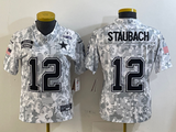 Cowboys 25/26 Staubach #12 Arctic Camo Women NFL Jersey