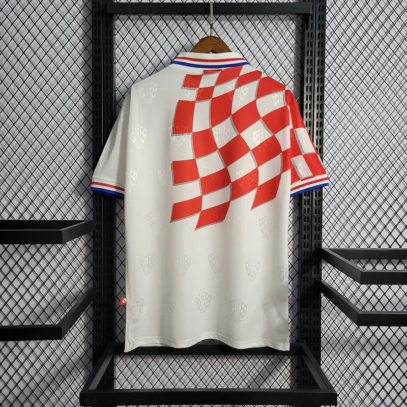 Croacia 1998 Retro White/Red Home Jersey