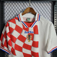 Croacia 1998 Retro White/Red Home Jersey