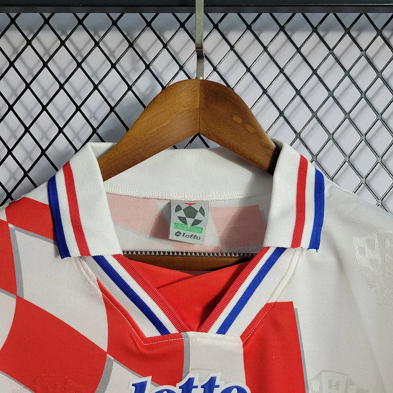 Croacia 1998 Retro White/Red Home Jersey