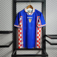 Croacia 1998 Vintage Retro Blue Away Jersey