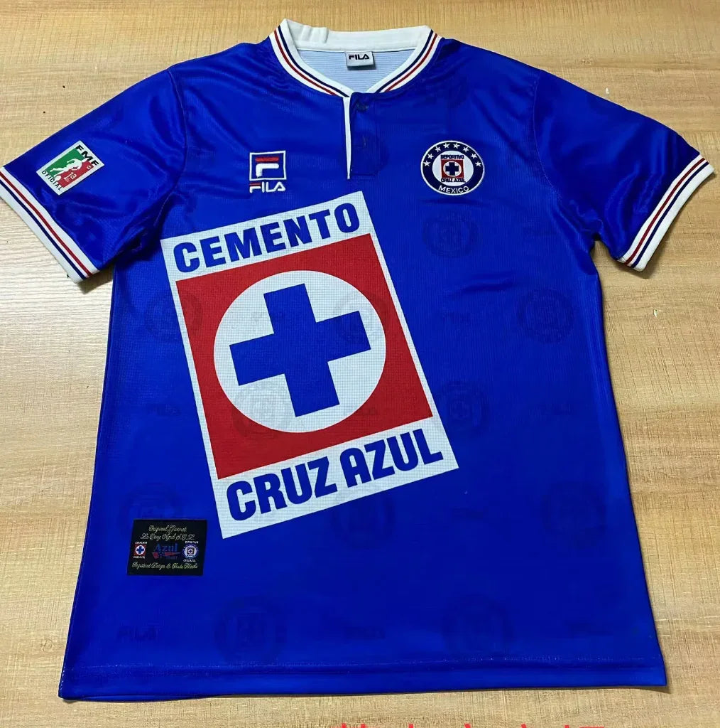 Cruz Azul 1998/99 Vintage Retro Blue Home Jersey