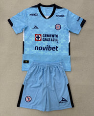 Cruz Azul 25/26 Blue Goalkeeper Kids Jersey Set