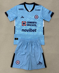 Cruz Azul 25/26 Blue Goalkeeper Kids Jersey Set