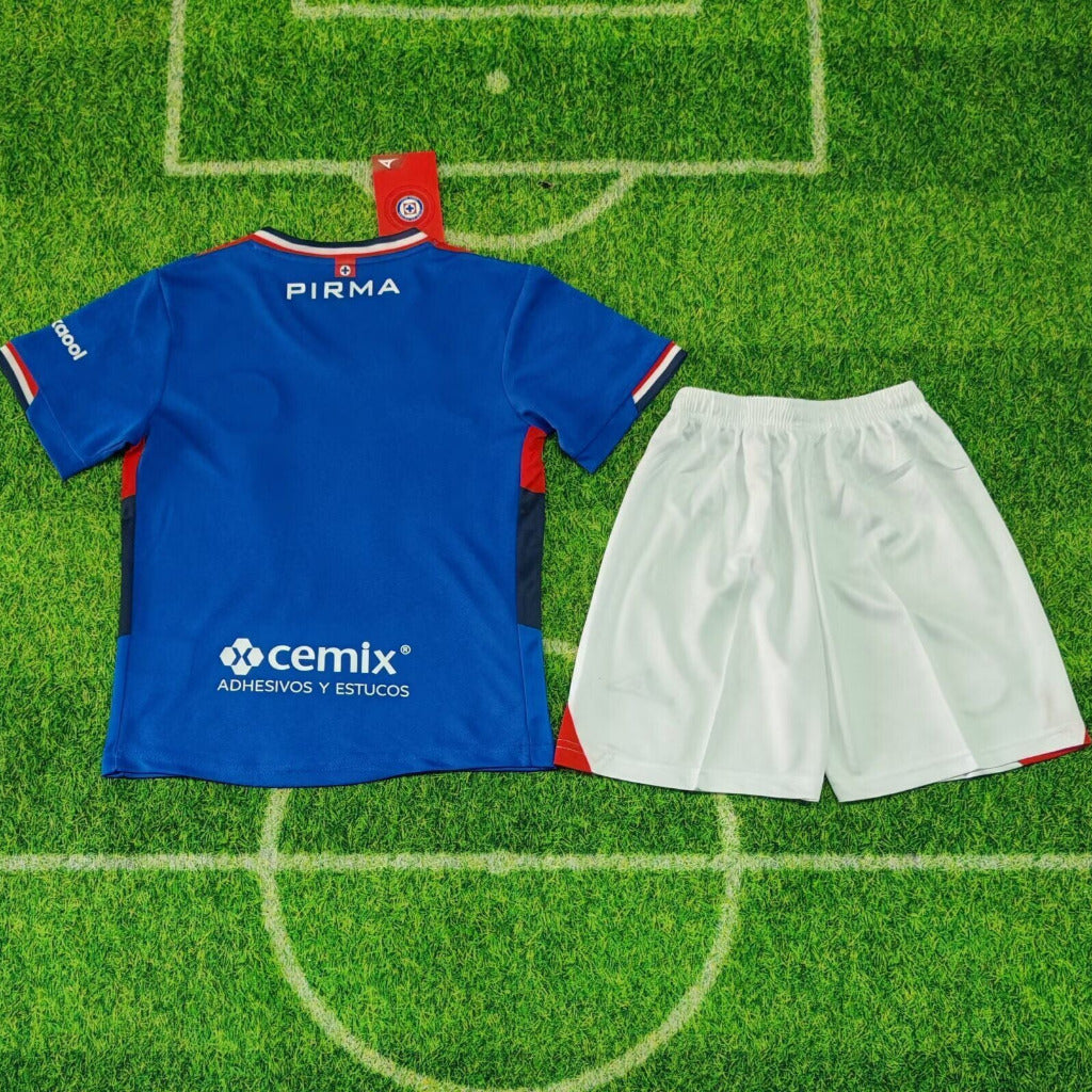 Cruz Azul 25/26 Blue Home Kids Jersey Set