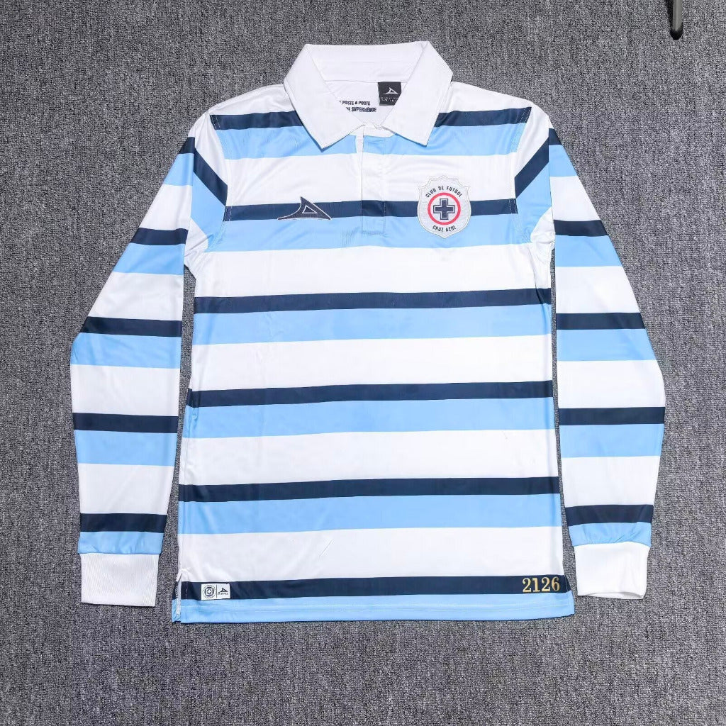 Cruz Azul 25/26 Blue/White Stripes Long Sleeve Jersey