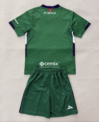 Cruz Azul 25/26 Green Goalkeeper Kids Jersey Set