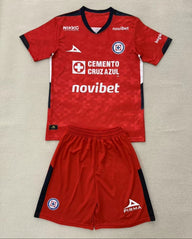 Cruz Azul 25/26 Red Goalkeeper Kids Jersey Set