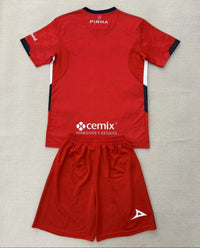 Cruz Azul 25/26 Red Goalkeeper Kids Jersey Set