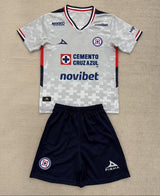 Cruz Azul 25/26 White Away Kids Jersey Set