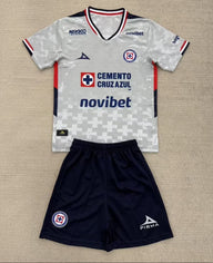 Cruz Azul 25/26 White Away Kids Jersey Set