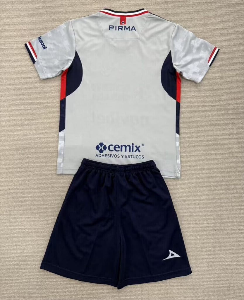 Cruz Azul 25/26 White Away Kids Jersey Set
