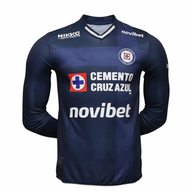 Cruz Azul 26/27 Blue/Light Blue Cross with White Trim Third Long Sleeve Player Version Jersey