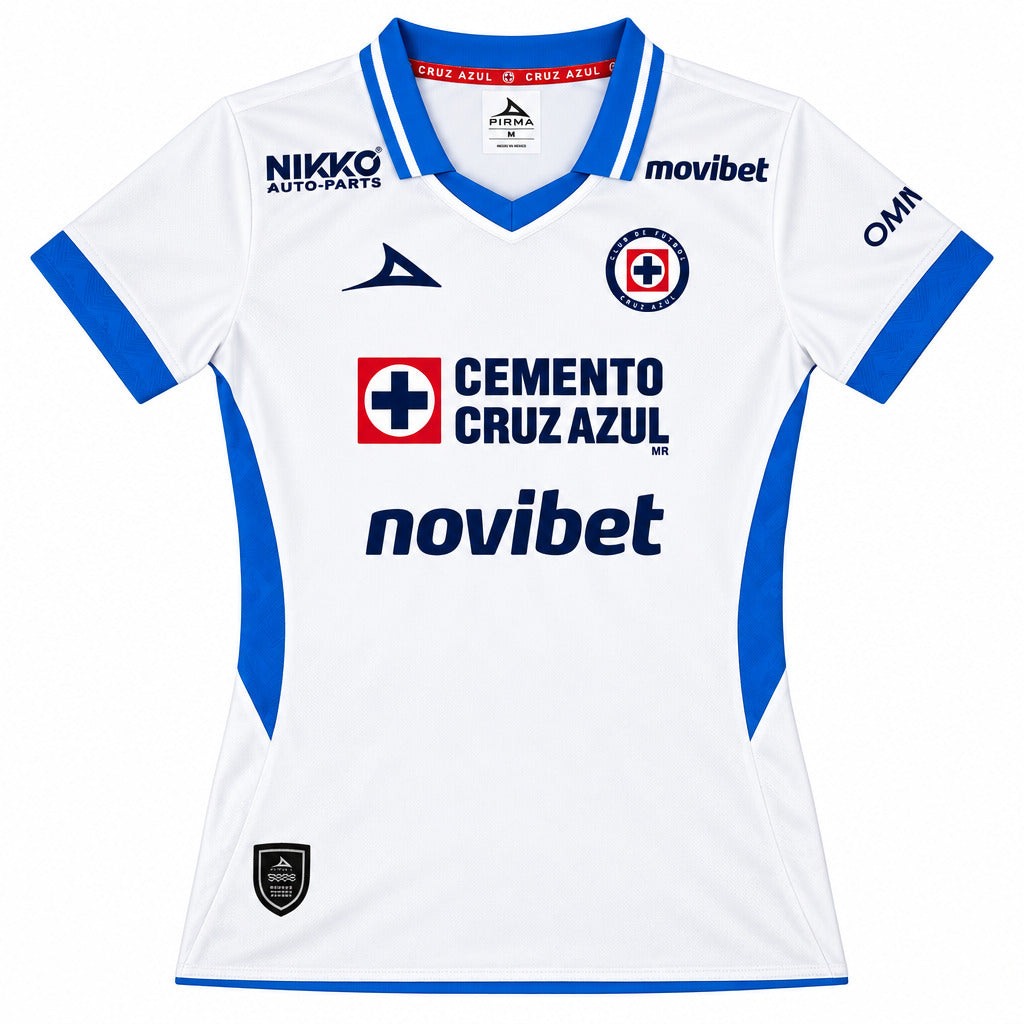 Cruz Azul 26/27 Cruz Azul 26/27 White/Royal Blue Away Women Jersey