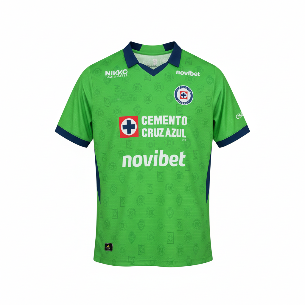 Cruz Azul 26/27 Green/Blue Trim Goalkeeper Jersey