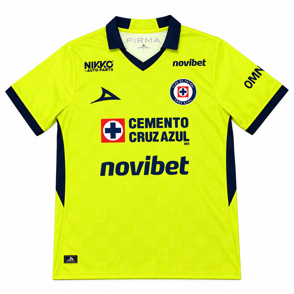 Cruz Azul 26/27 Neon Yellow/Dark Navy Trim Goalkeeper Jersey