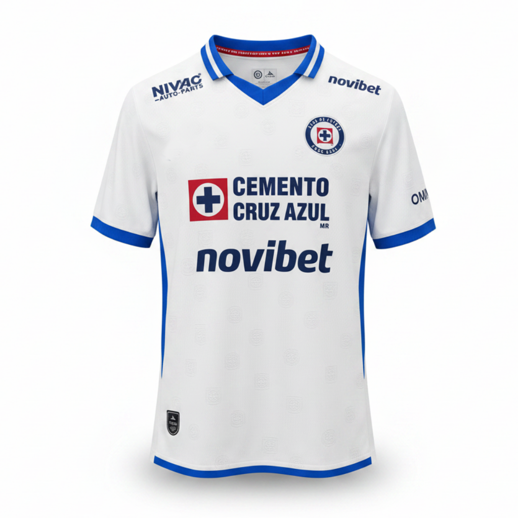 Cruz Azul 26/27 White/Blue Trim Away Jersey
