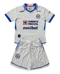 Cruz Azul 26/27 White/Royal Blue Away Kids Jersey Set