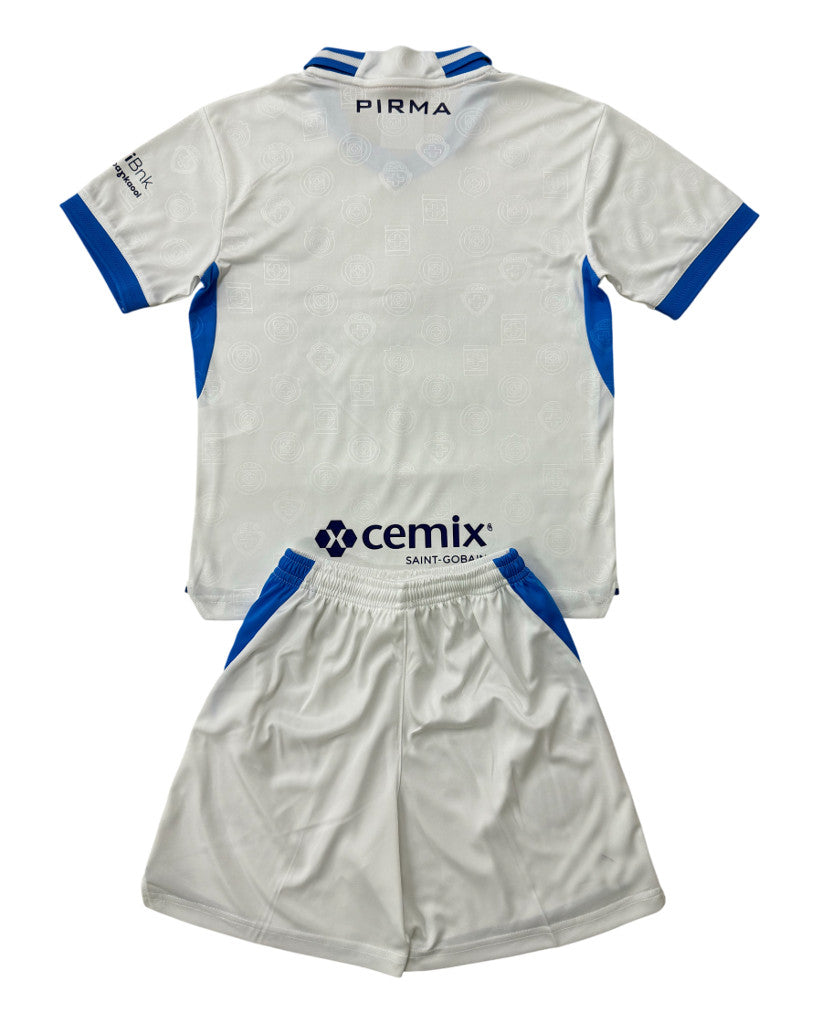Cruz Azul 26/27 White/Royal Blue Away Kids Jersey Set