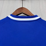 Cruzeiro 2015 Vintage Retro Blue/White Trim Home Jersey