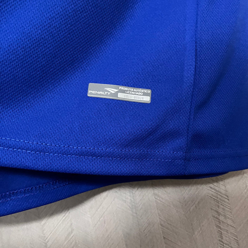 Cruzeiro 2015 Vintage Retro Blue/White Trim Home Jersey