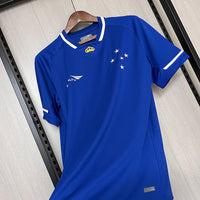 Cruzeiro 2015 Vintage Retro Blue/White Trim Home Jersey