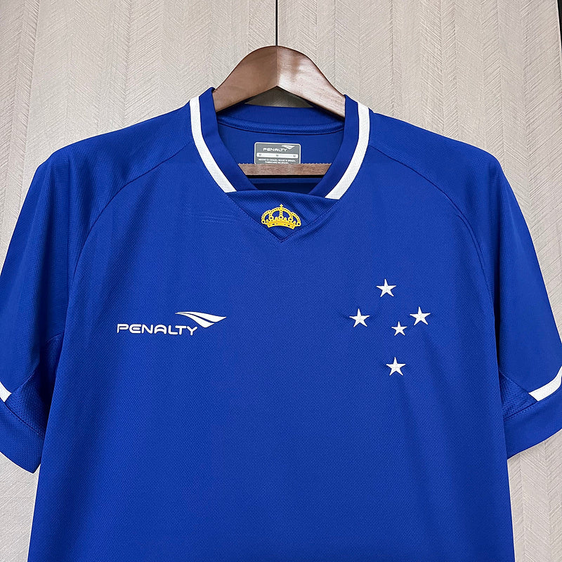 Cruzeiro 2015 Vintage Retro Blue/White Trim Home Jersey
