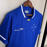 Cruzeiro 2015 Vintage Retro Blue/White Trim Home Jersey