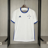 Cruzeiro 2020/21 Retro White/Blue Trim Away Jersey