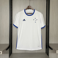 Cruzeiro 2020/21 Retro White/Blue Trim Away Jersey