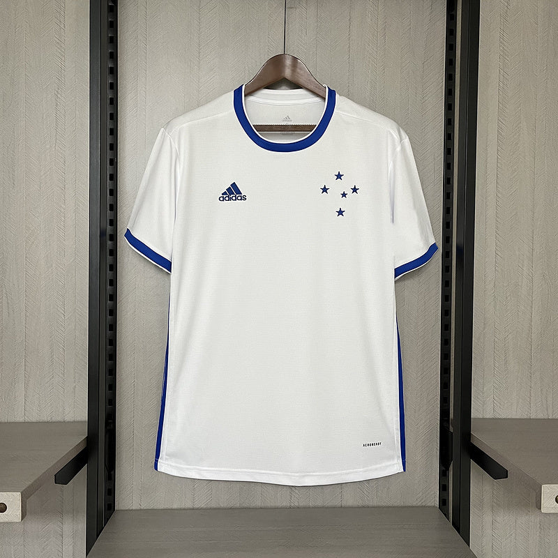 Cruzeiro 2020/21 Retro White/Blue Trim Away Jersey
