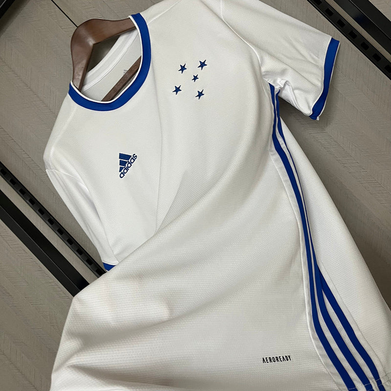 Cruzeiro 2020/21 Retro White/Blue Trim Away Jersey