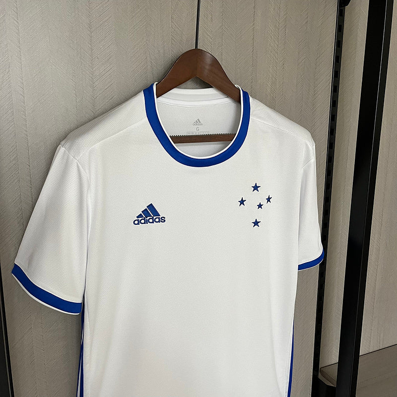 Cruzeiro 2020/21 Retro White/Blue Trim Away Jersey