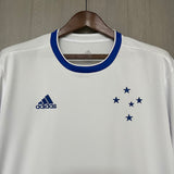 Cruzeiro 2020/21 Retro White/Blue Trim Away Jersey