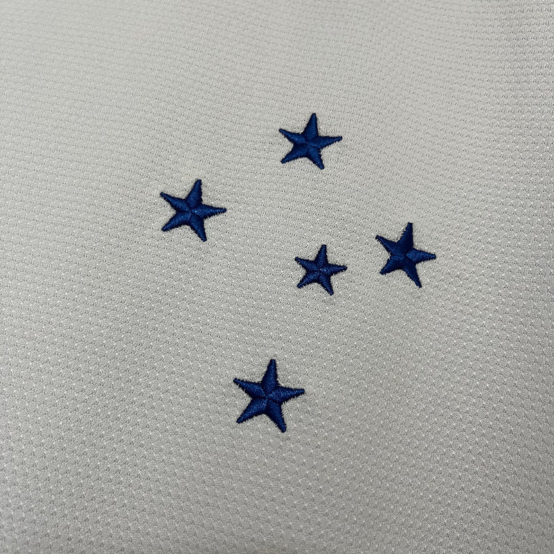Cruzeiro 2020/21 Retro White/Blue Trim Away Jersey