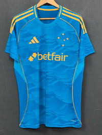 Cruzeiro 25/26 Blue/Yellow Stripe Third Jersey