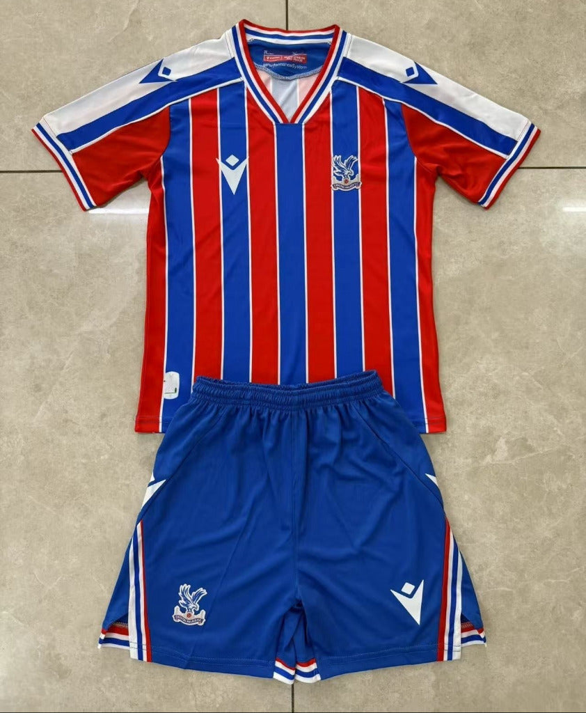 Crystal Palace 25/26 Red/Blue/White Home Kids Jersey Set