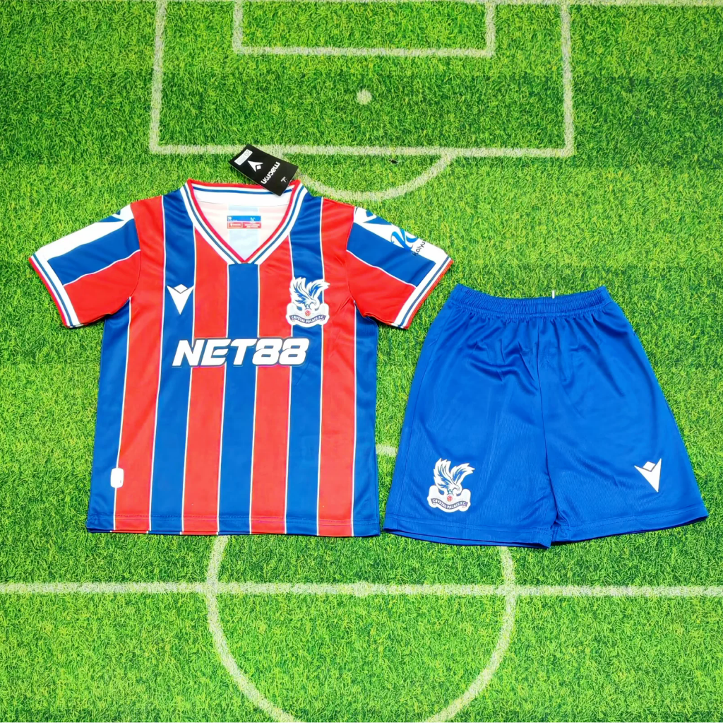 Crystal Palace 25/26 Red/Blue/White Home Kids Jersey Set