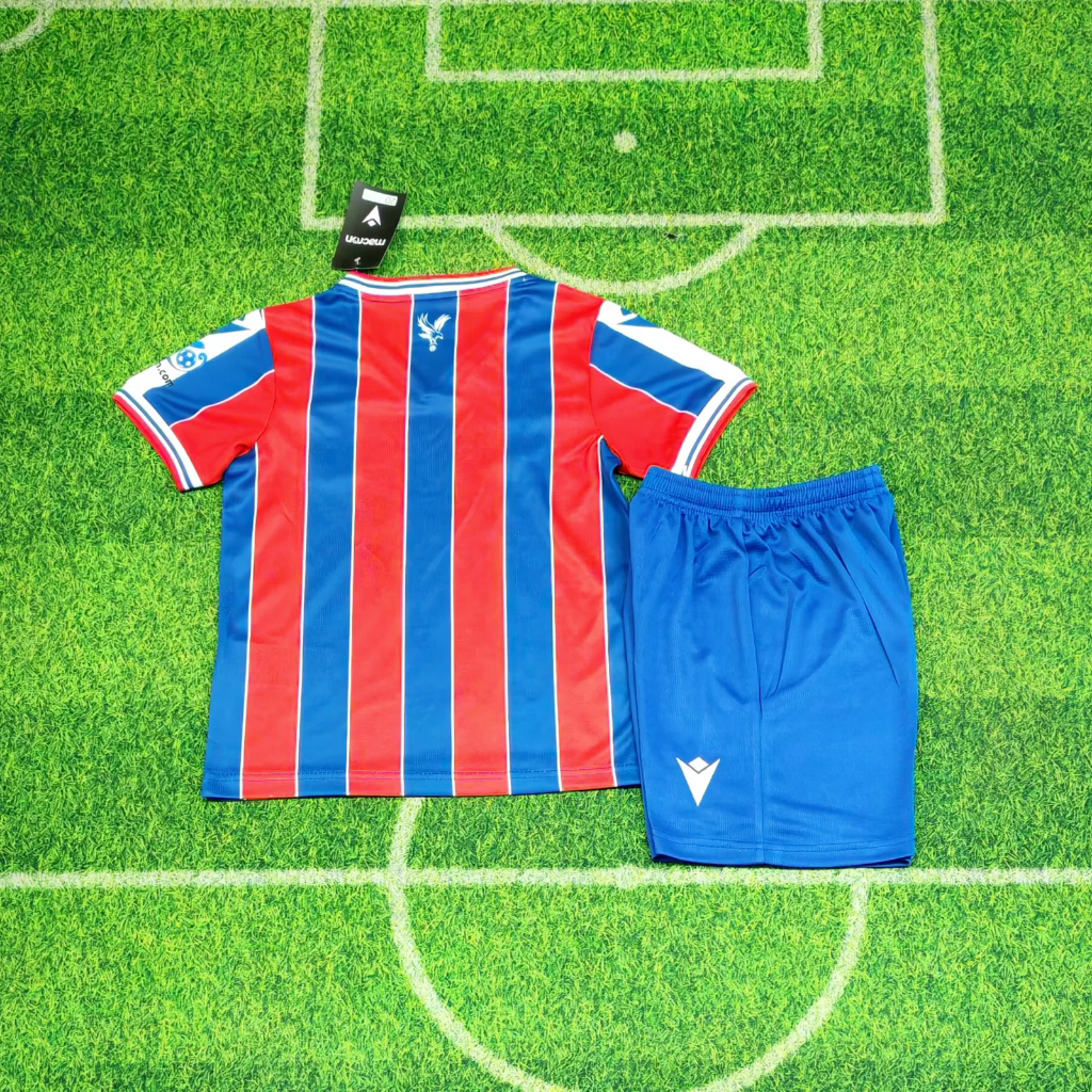 Crystal Palace 25/26 Red/Blue/White Home Kids Jersey Set